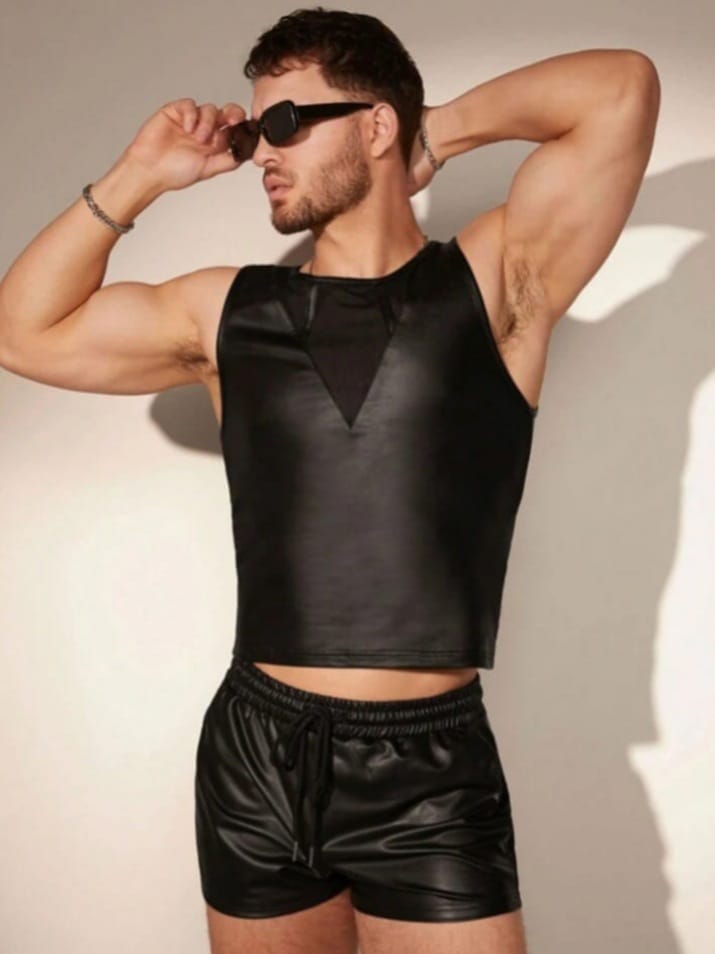 Midnight Edge Faux Leather Shorts